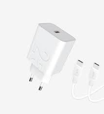 LİNKTECH T459e Strong Çevre Dostu USB-C – USB-C PD 25W Hızlı Şarj Aleti Beyaz
