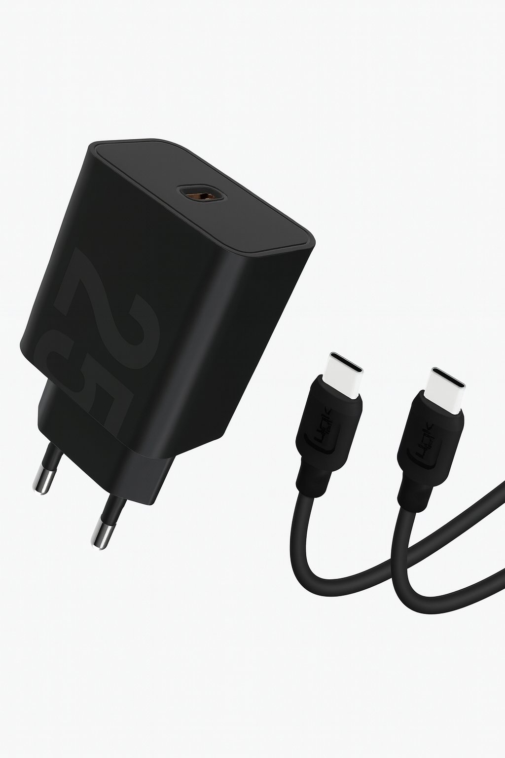 LİNKTECH T459e Strong Çevre Dostu USB-C – USB-C PD 25W Hızlı Şarj Aleti Siyah