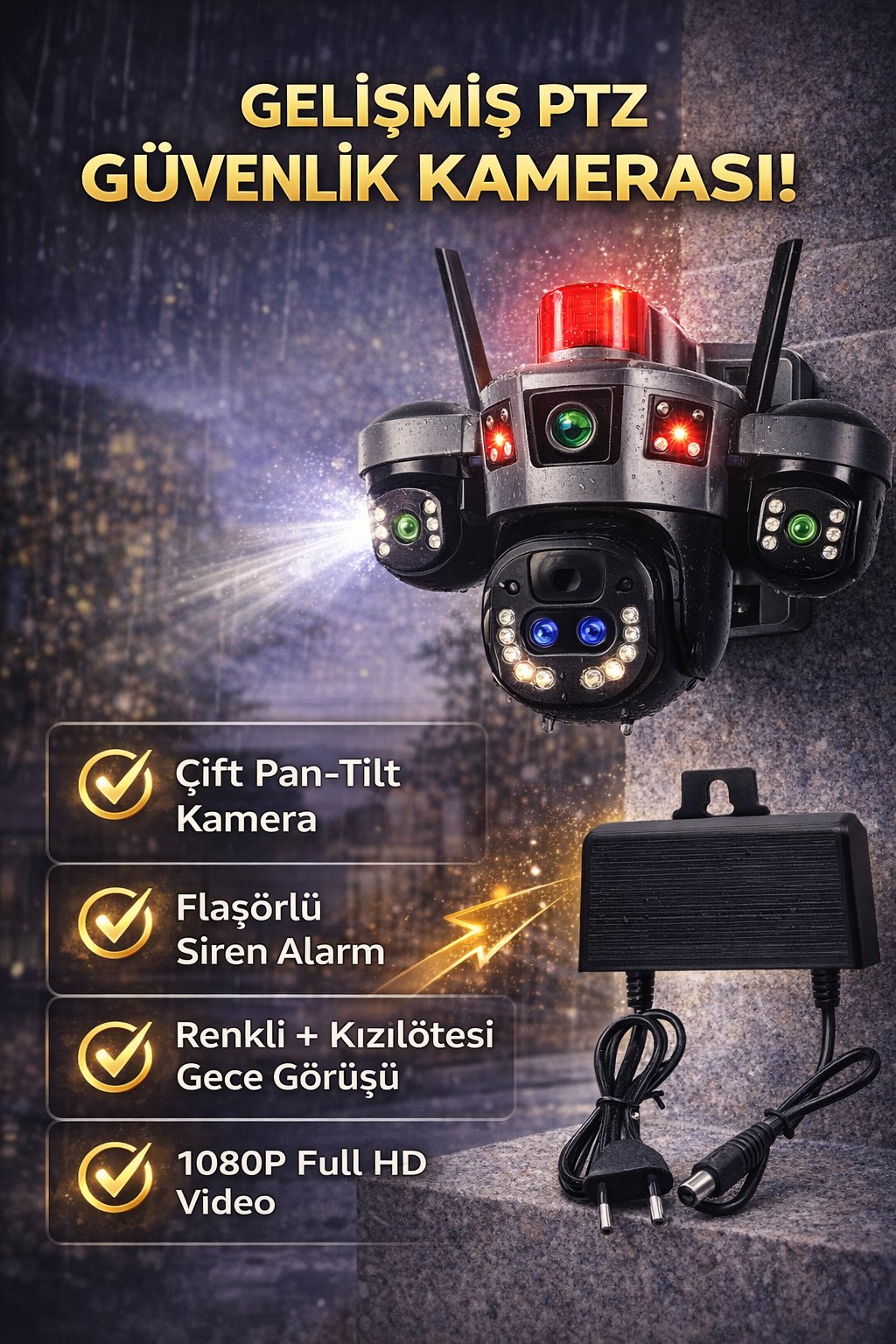 O-KAM 5011 3 LENS WİFİ PTZ KAMERA