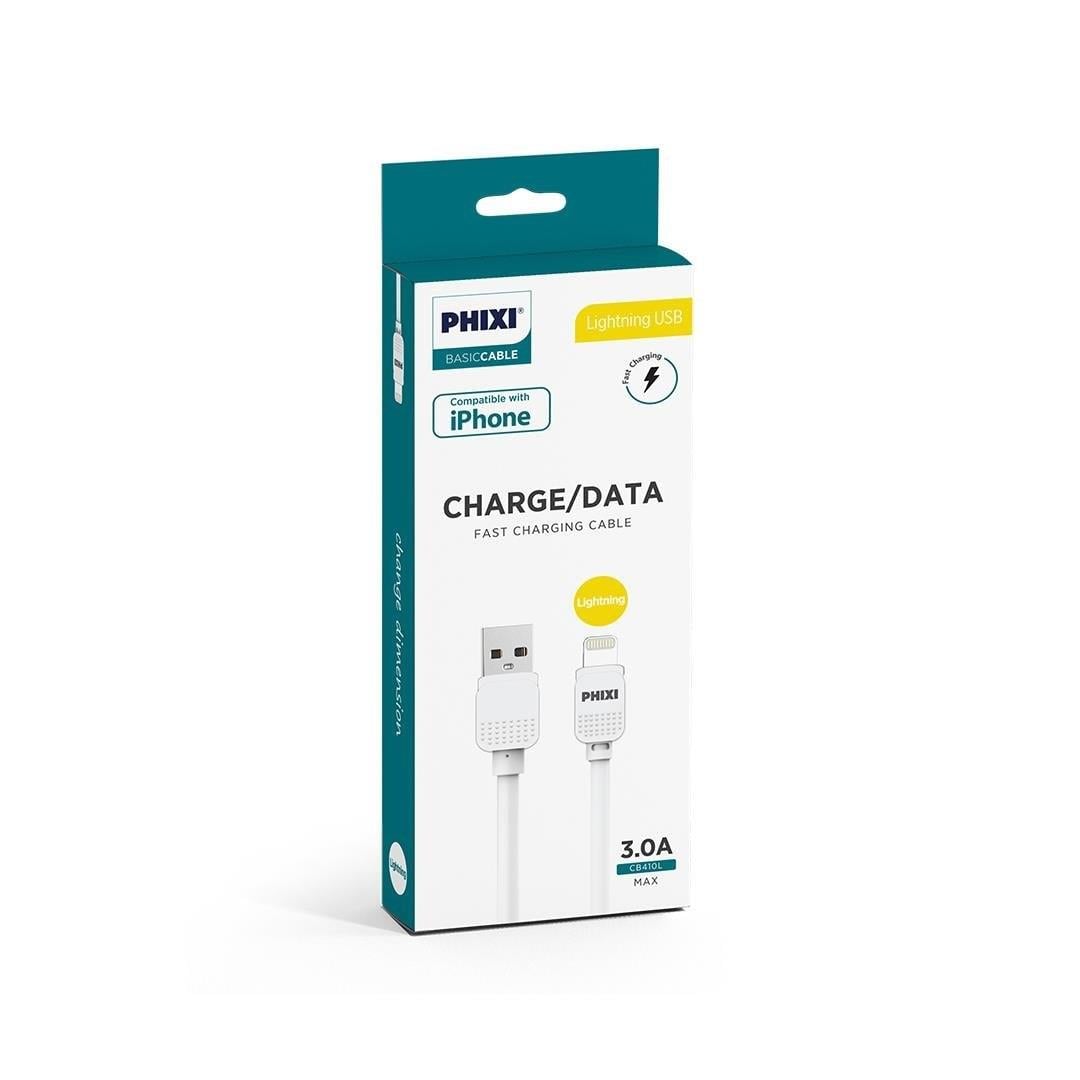 Phixi CB410L Basic 100 Cm Lightning Şarj ve Data Kablosu