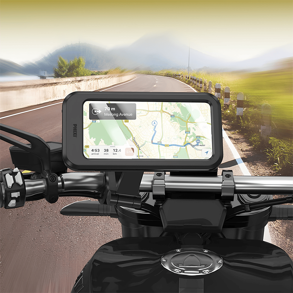 Phixi Force MT15 Su Geçirmez, Açısı Ayarlanabilir, Motosiklet, Scooter, Atv ve Bisiklet Telefon