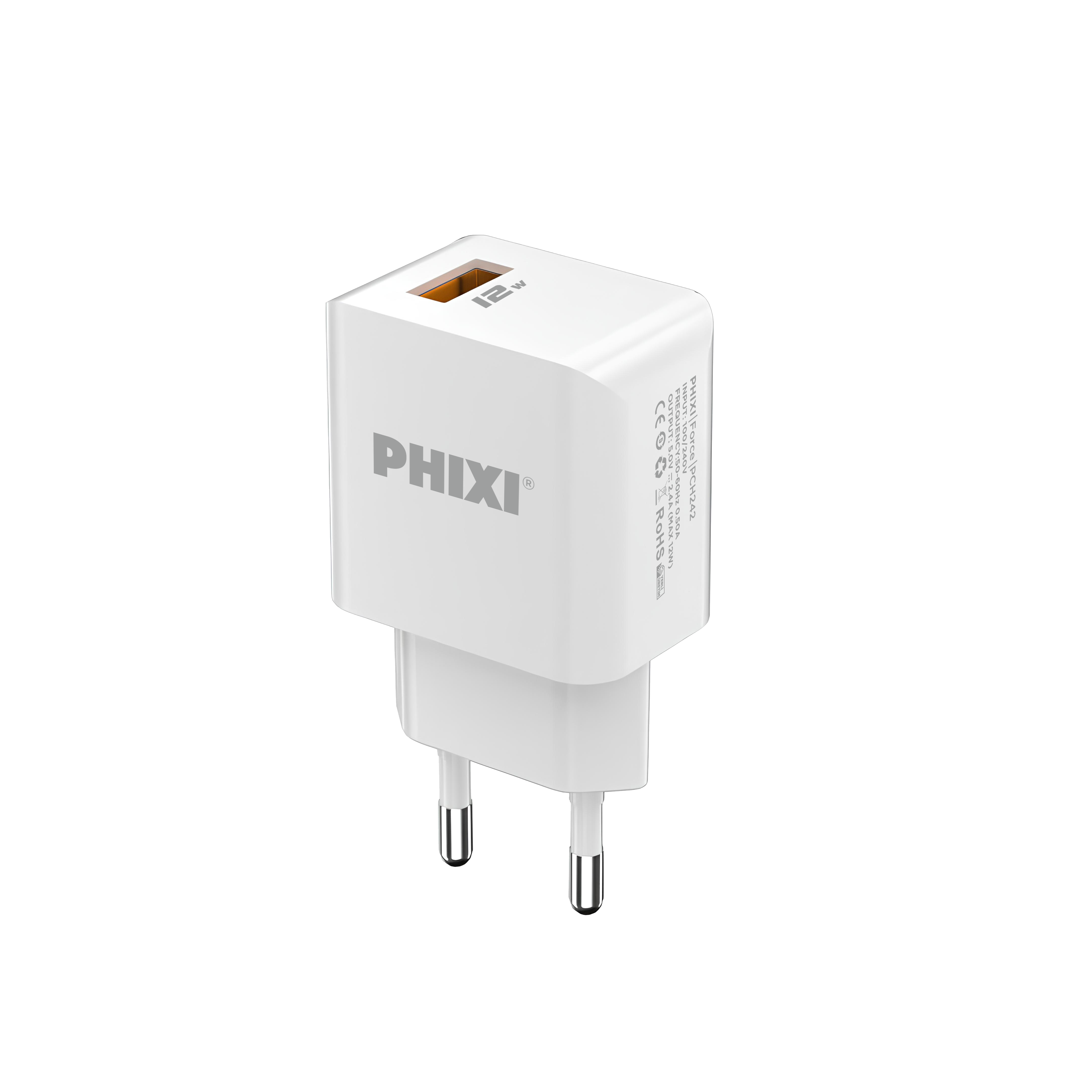 PHİXİ PCH242L FORCE AKIM KORUMALI 2.1A LIGHTNING USB KABLOLU ŞARJ CİHAZI