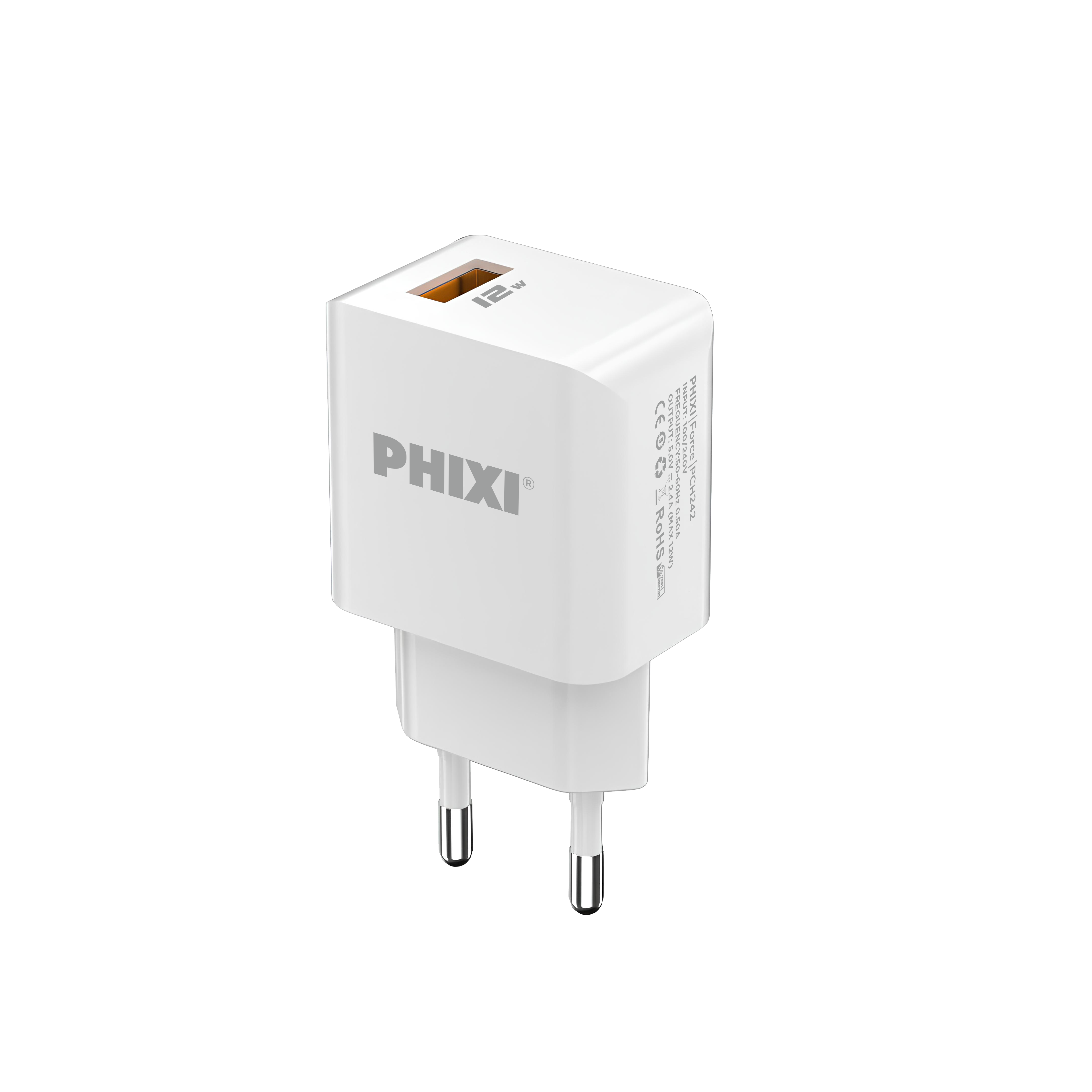 PHİXİ QCH243L FORCE AKIM KORUMALI 3.0A LIGHTNING USB KABLOLU ŞARJ CİHAZI