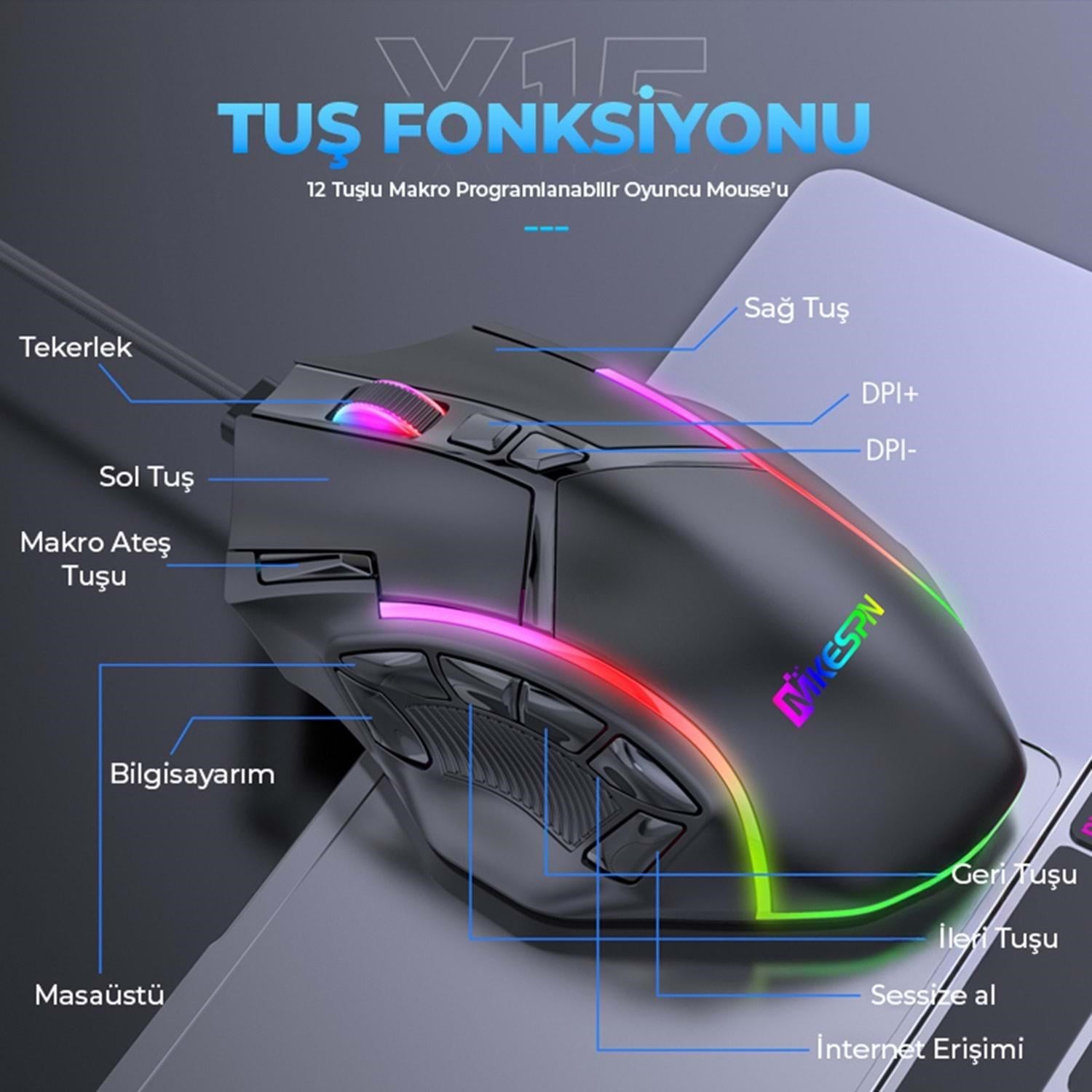 RGB Gaming Mouse – Yüksek Hassasiyet Profesyonel Oyuncu Mouse