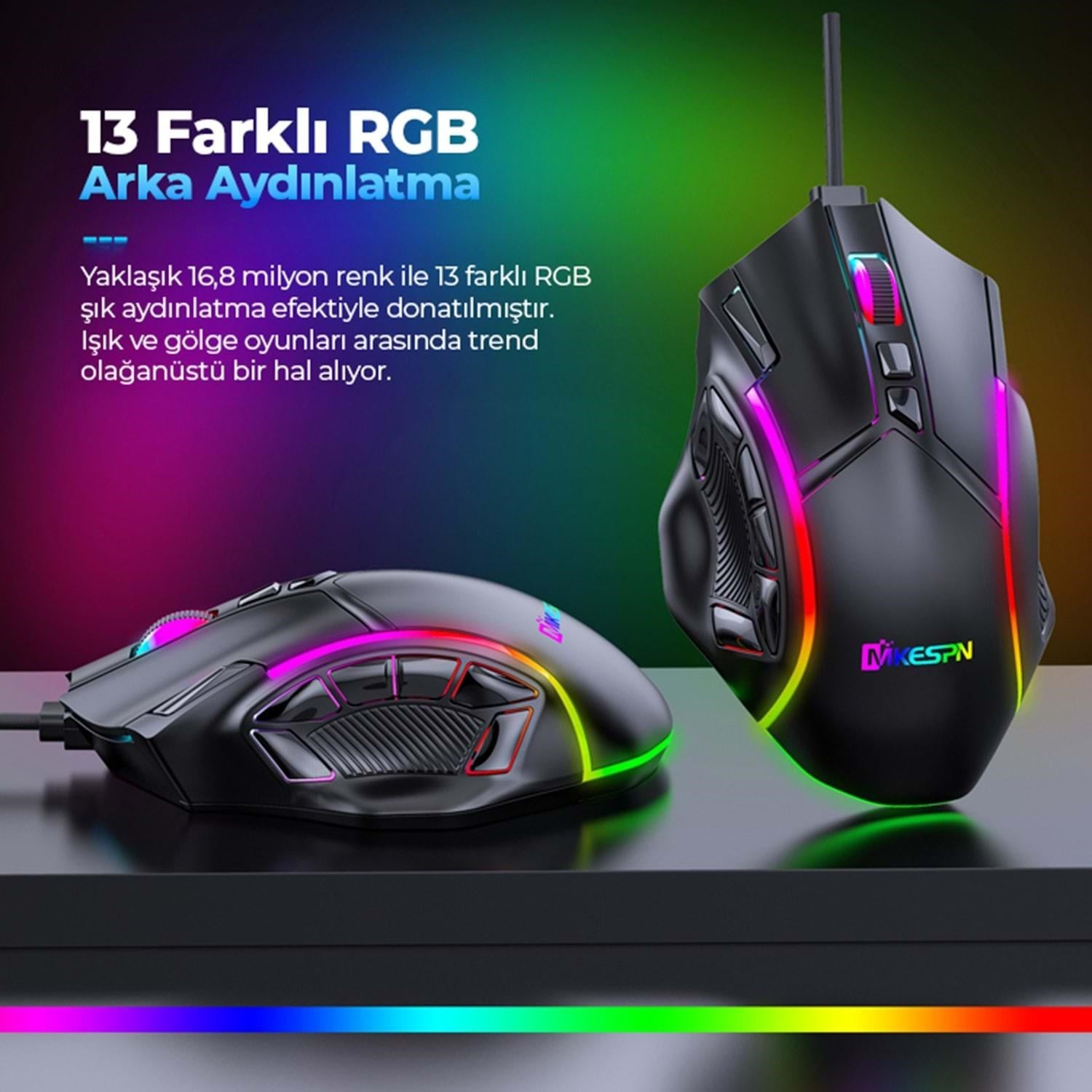 RGB Gaming Mouse – Yüksek Hassasiyet Profesyonel Oyuncu Mouse