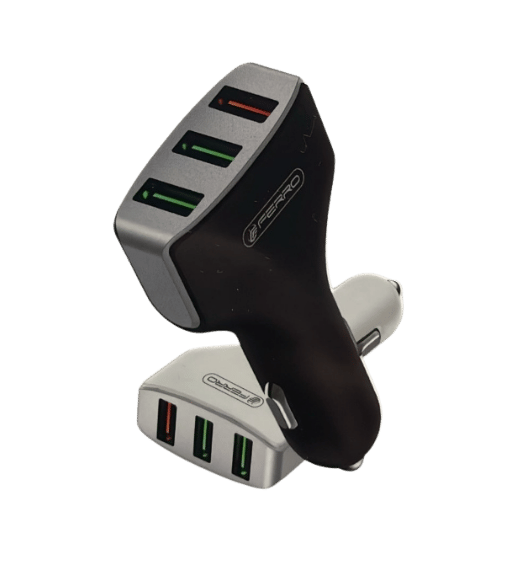 TELKUR FS-01 Qualcom 3,0 Hızlı Araç Şarjı 3 Usb Çıkışlı 5,2 A