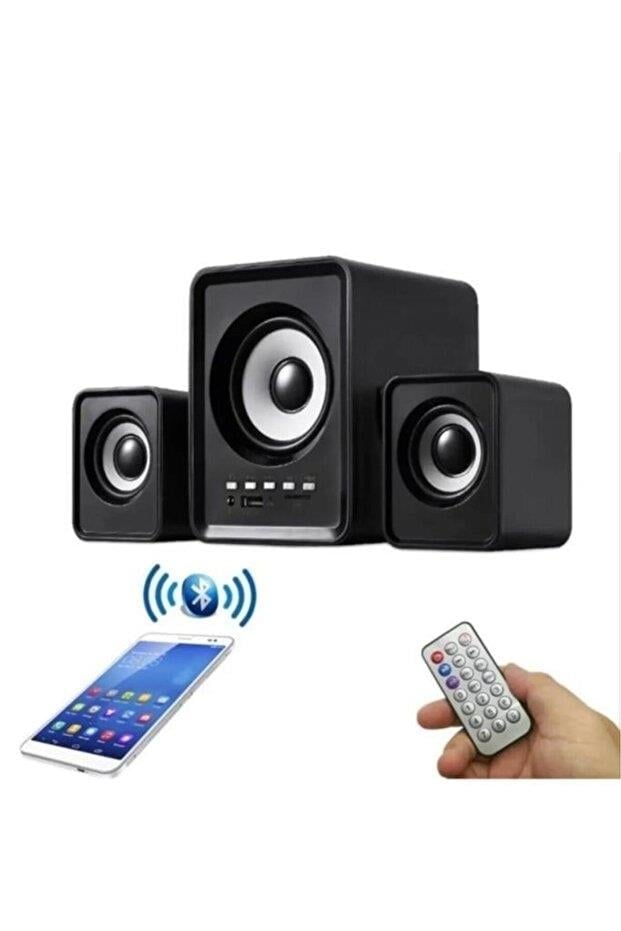 TORİMA D23 Bluetooth Hoparlör 3.5mm Jack Kablolu Bilgisayar Hoparlörü Siyah