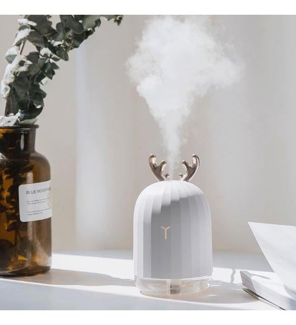 Torima H1 Sevimli Geyik Mini 220ml Hava Nemlendirici Buhar Makinesi Ve Aroma Difüzörü Beyaz