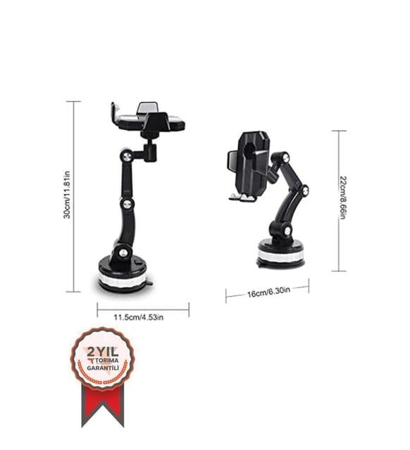 Torima JX-028 Siyah Evrensel 360° Dönen Araba Telefon Tutucusu