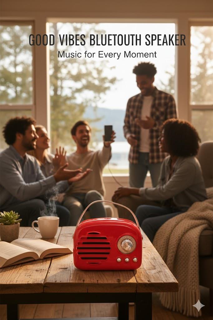 Torima KTS-1682 Retro Bluetooth Hoparlör FM Radyo USB Şarjlı Taşınabilir Kırmızı