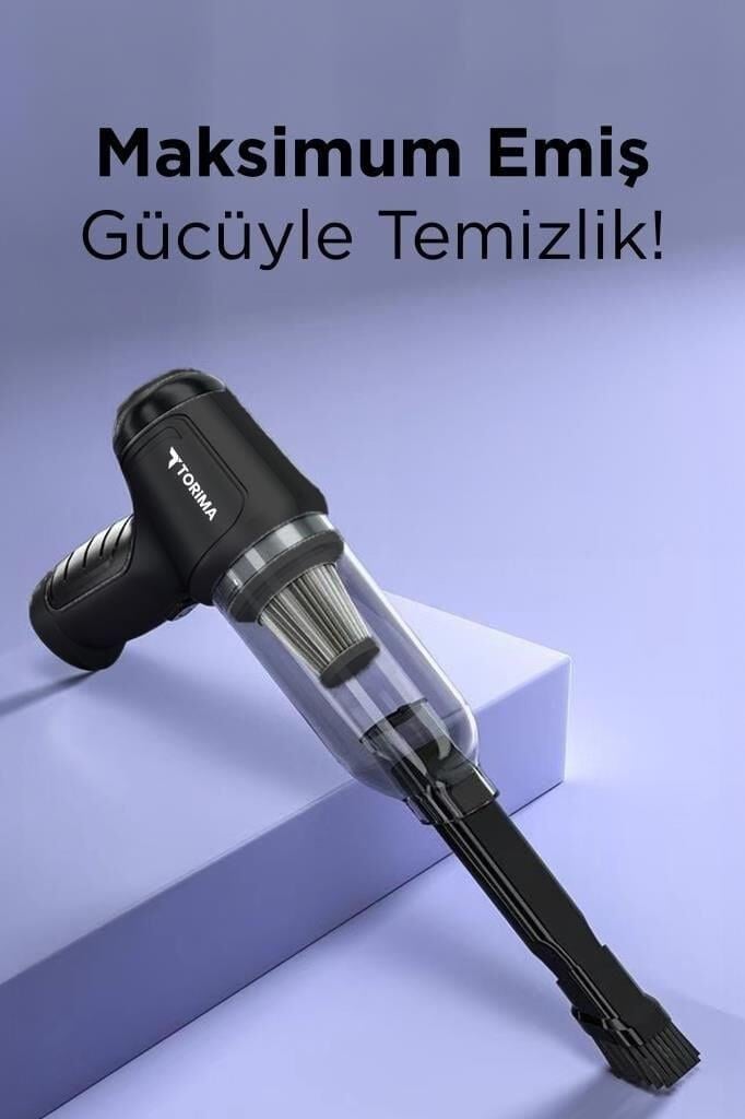 Torima LT-107C Mini Çok Fonksiyonlu Üflemeli Şarjlı Araç Süpürgesi El Süpürgesi