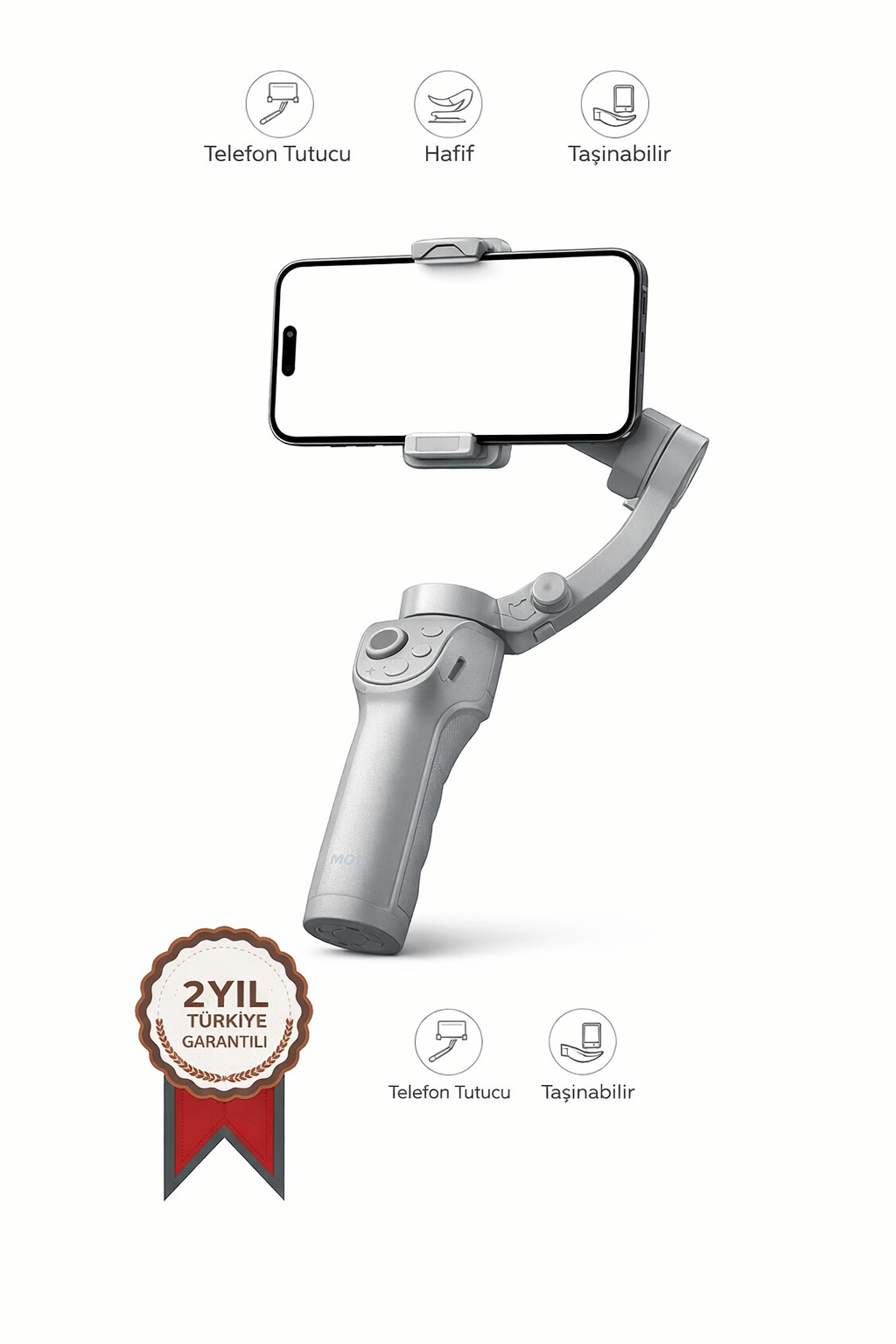 Torima M01 Gri Çok Amaçlı Gimbal Özellikli Tripod Selfie Çubuğu