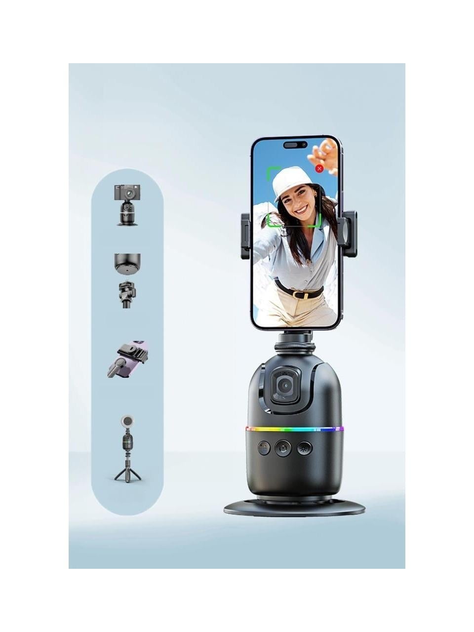 Torima P03 Yüz Takip 360° Gimbal Öz Çekim Telefon Sabitleyici Tutucu Video Akıllı Tripod