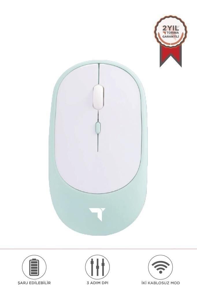 Torima TM-16 Kablosuz Çift Modlu Sessiz Mouse Fare Mavi