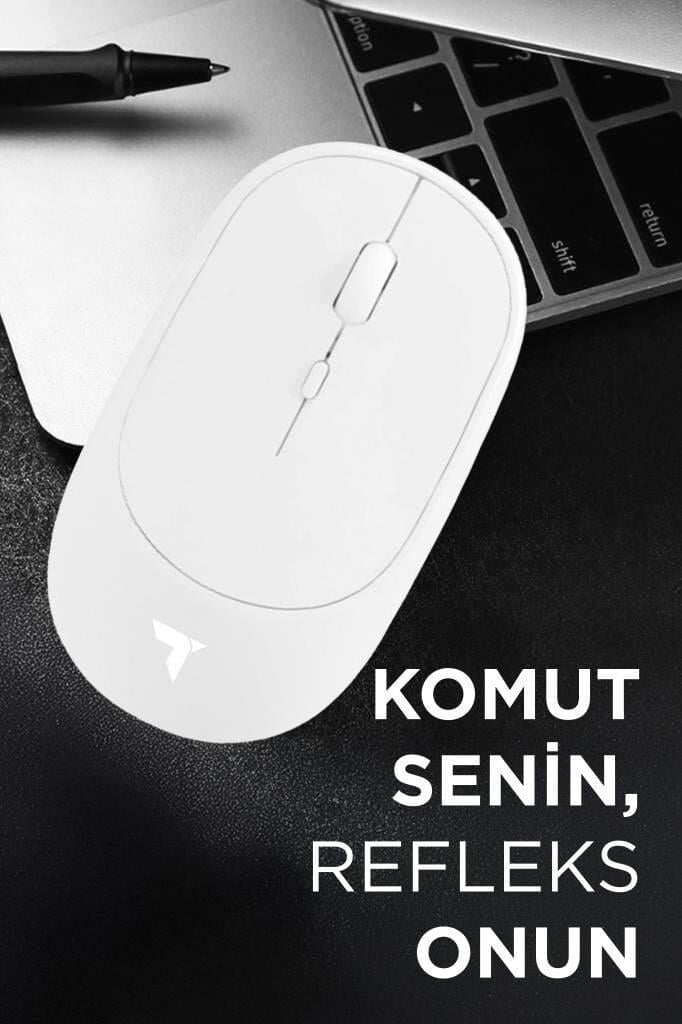 Torima TM-16 Kablosuz Çift Modlu Sessiz Mouse Fare Beyaz 
