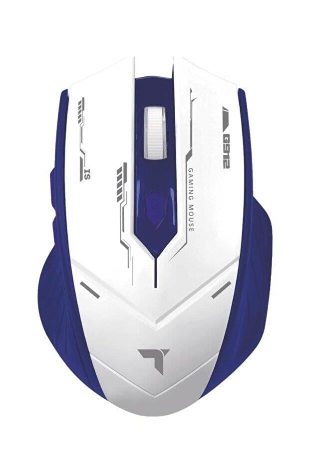 Torima TM-20 Beyaz-Mavi Çift Modlu Kablosuz Oyuncu Mouse Fare
