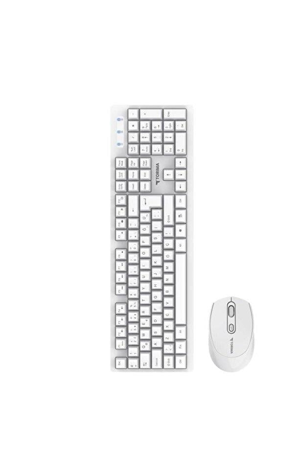 Torima TMK-01 Beyaz Kablosuz Q Klavye Ve Mouse Seti 