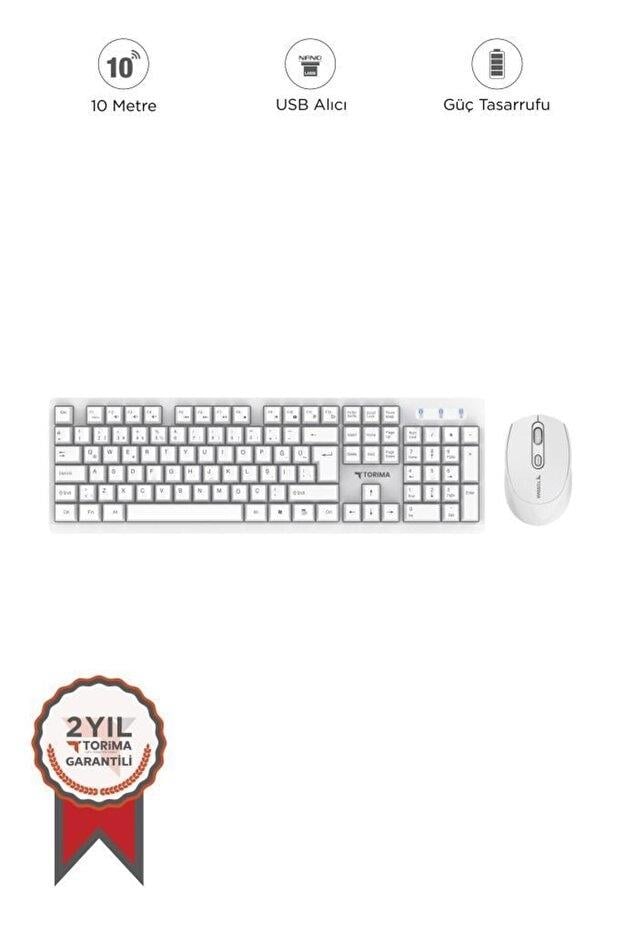 Torima TMK-01 Beyaz Kablosuz Q Klavye Ve Mouse Seti 