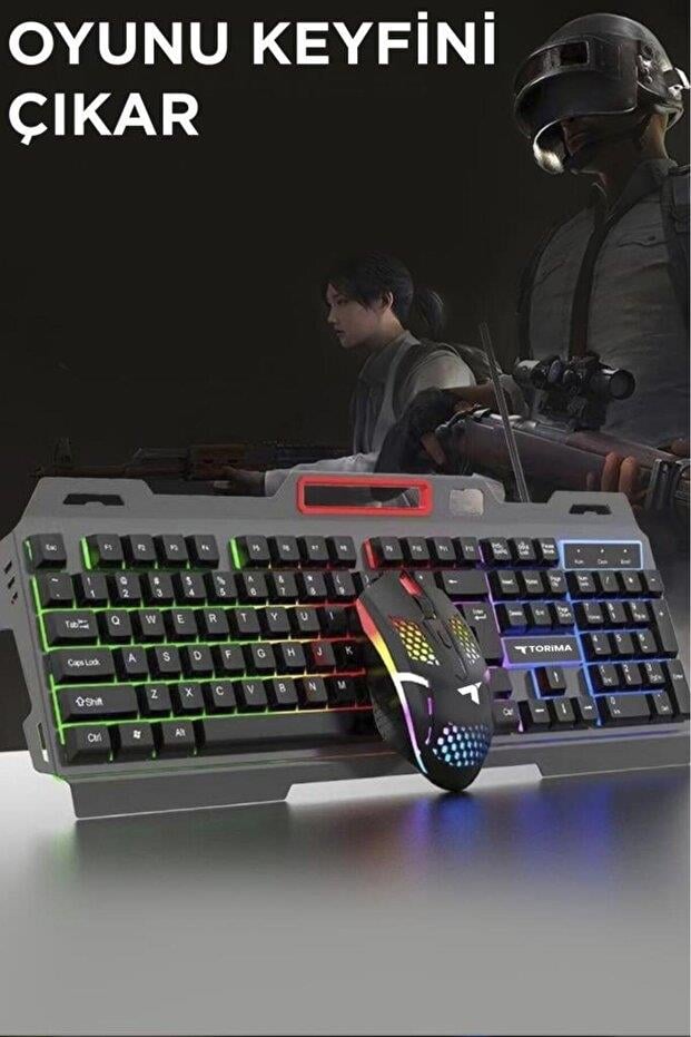 Torima TMK-06 Siyah Gaming Rgb Işıklı Kablolu Q Klavye ve Mouse Seti
