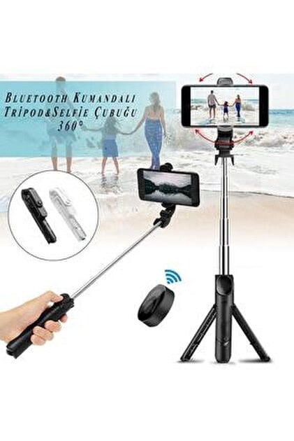 Uzatılabilir Katlanabilir Telefon Tripodu – 360° Döner, Hafif ve Taşınabilir Profesyonel Selfie Standı