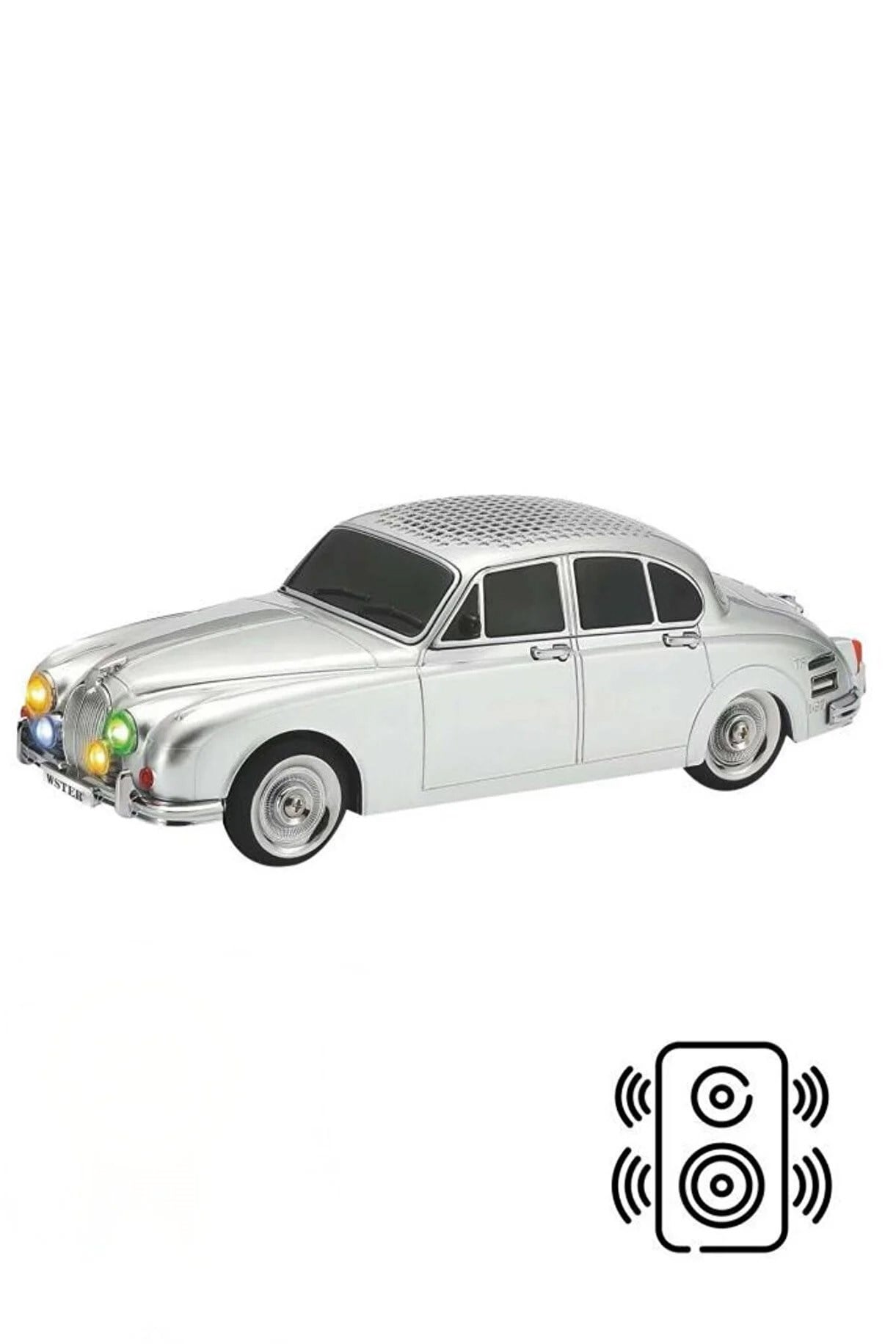 WS-596 Nostaljik Araba Görünümlü Bluetooth,Hafıza Kartı,Usb Bellek,Aux Ve Radyo Destekli Hoparlör (BEYAZ)