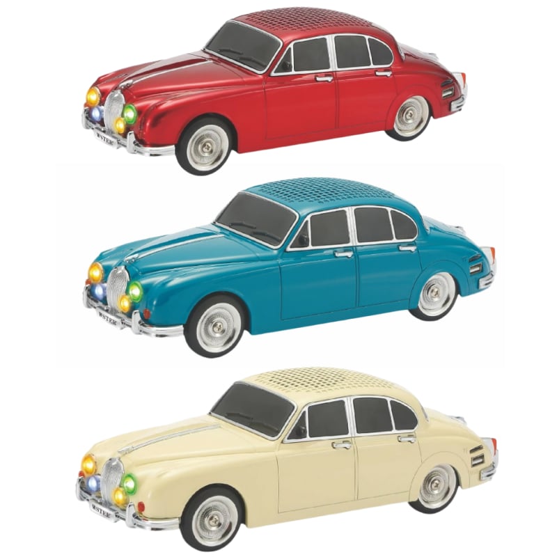 WS-596  Nostaljik Araba Görünümlü Bluetooth,Hafıza Kartı,Usb Bellek,Aux Ve Radyo Destekli Hoparlör Kırmızı