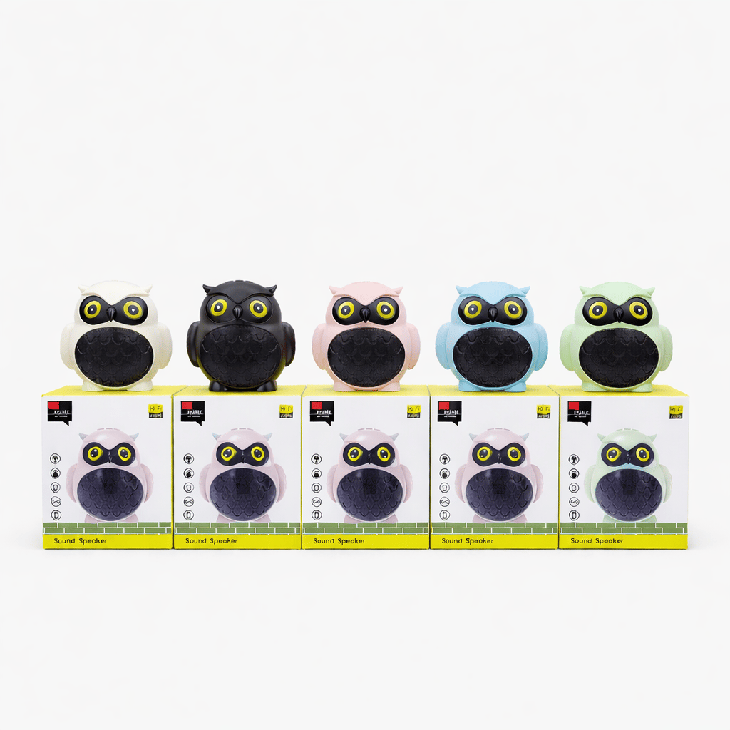 X-902 Baykuş Tasarım Bluetooth Mini Hoparlör Açık Mavi