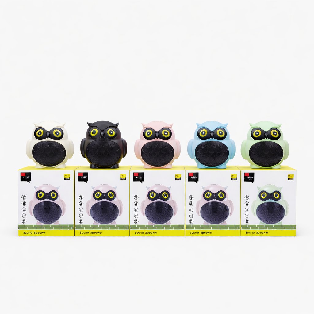 X-902 Baykuş Tasarım Bluetooth Mini Hoparlör Beyaz