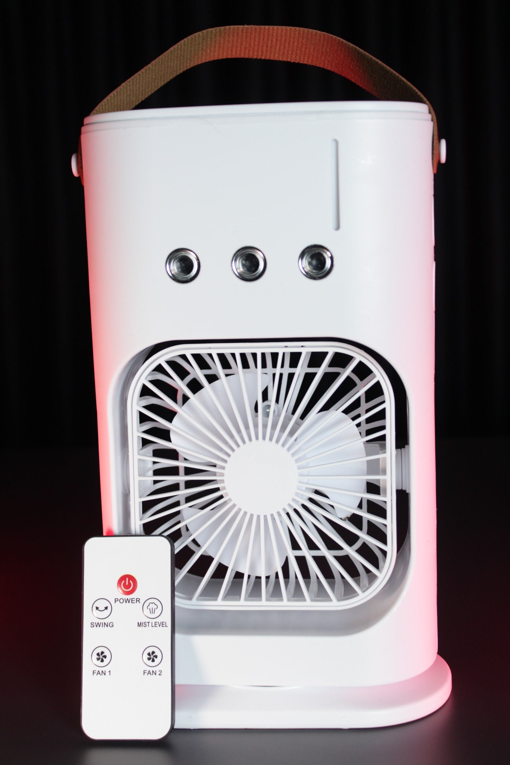Yeni Nesil 600ml Işıklı Mini Klima Fan | 3 Spreyli Buharlı Soğutucu Vantilatör (FAN-18)
