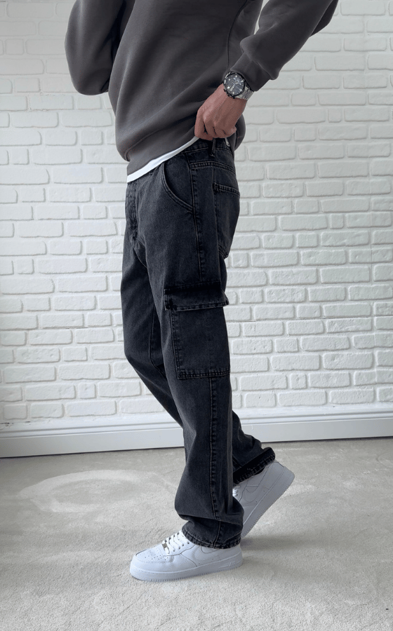 Antrasit Gri Kargo Cepli Baggy / BGT01