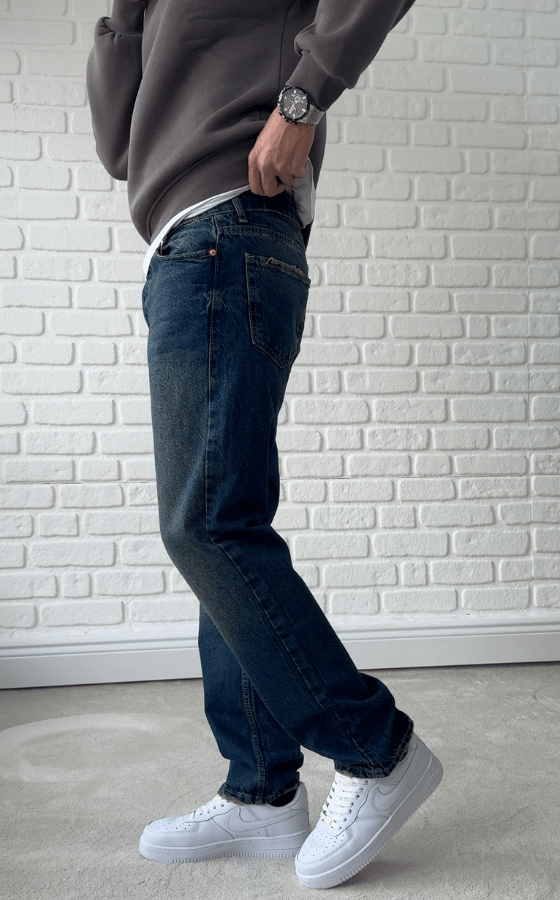 Koyu Mavi Premium Kalite Baggy Jean - BGT02