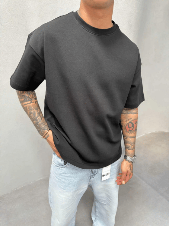 Oversize Basic T-Shirt / SİYAH - BSC02