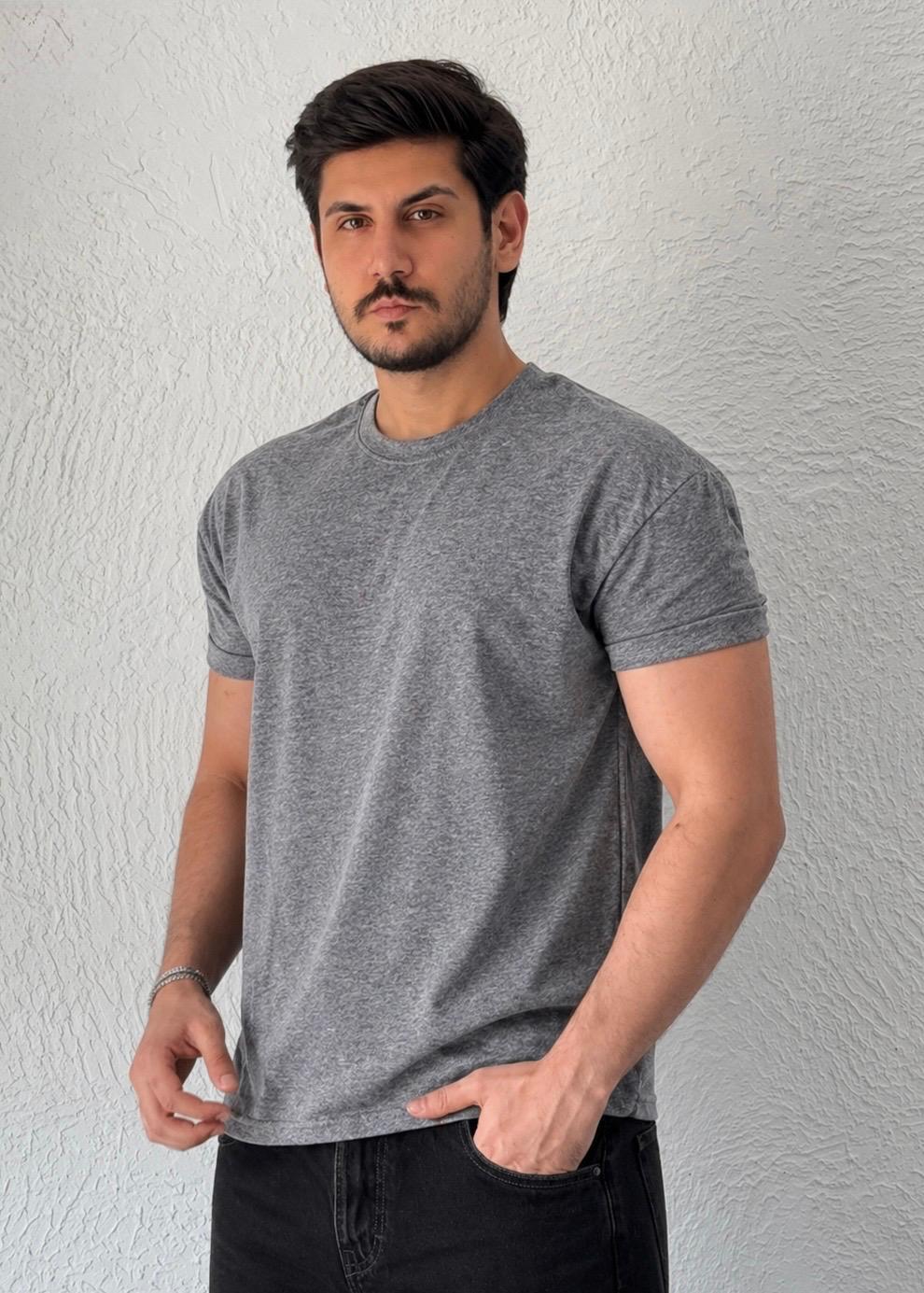 Özel kesim Kolları dar Oversize T-shirt / Turkuaz - BSC03