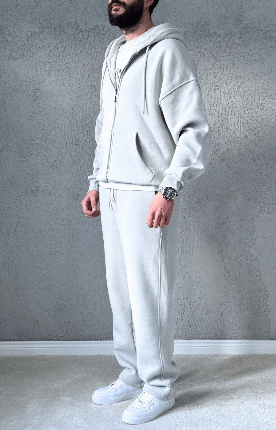 Premium Kalite Baggy Eşofman Takımı- Gri / TKM01