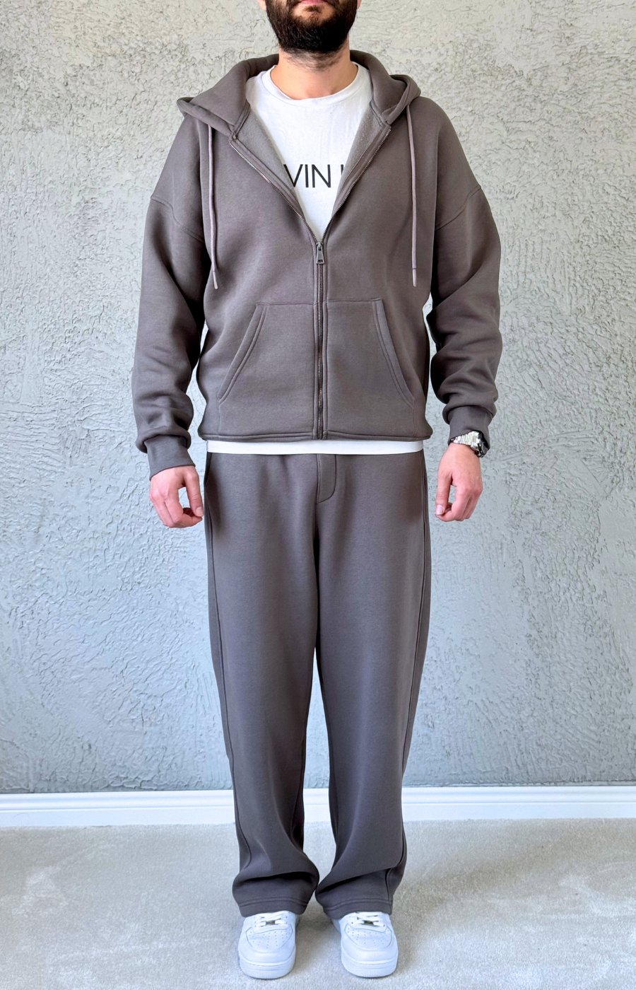 Premium Kalite Baggy Eşofman Takımı- Kahve/ TKM01