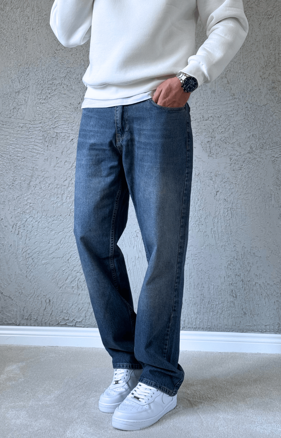 Premium Kalite Baggy Jean MAVİ/ BGT03