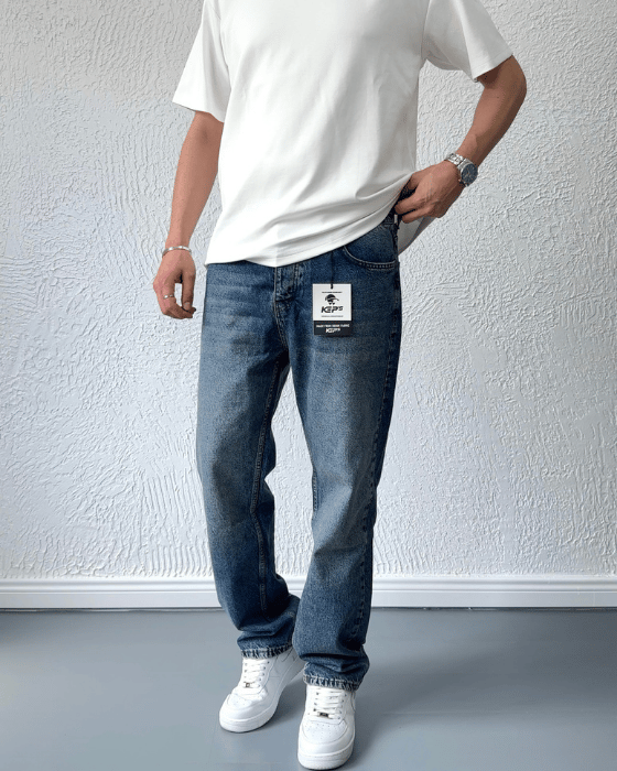 Premium Kalite Baggy Jean MAVİ/ BGT05
