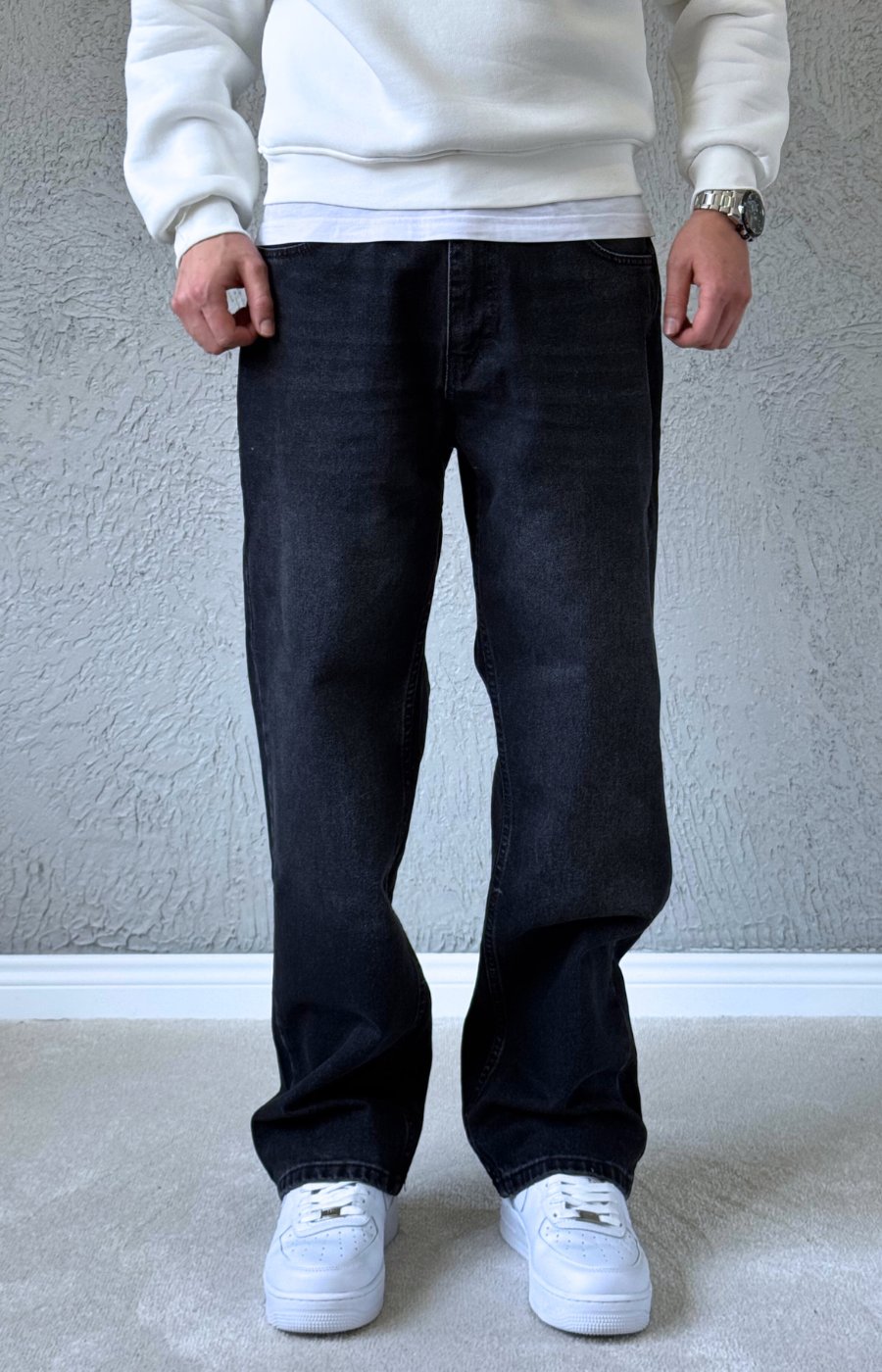 Premium Kalite Baggy Jean SİYAH/BGT03