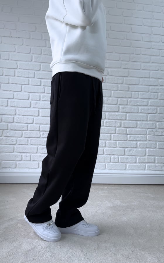 Premium Kalite Baggy Kalıp Eşofman Altı/ SİYAH - YKM03