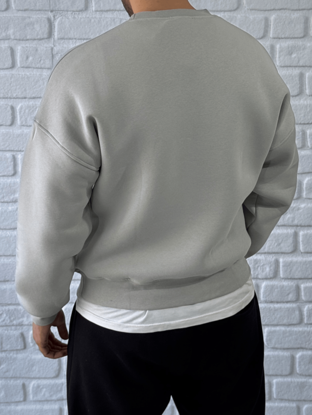 Premium Kalite Oversize Kalıp Basic Sweatshirt/GRİ-SWTB01