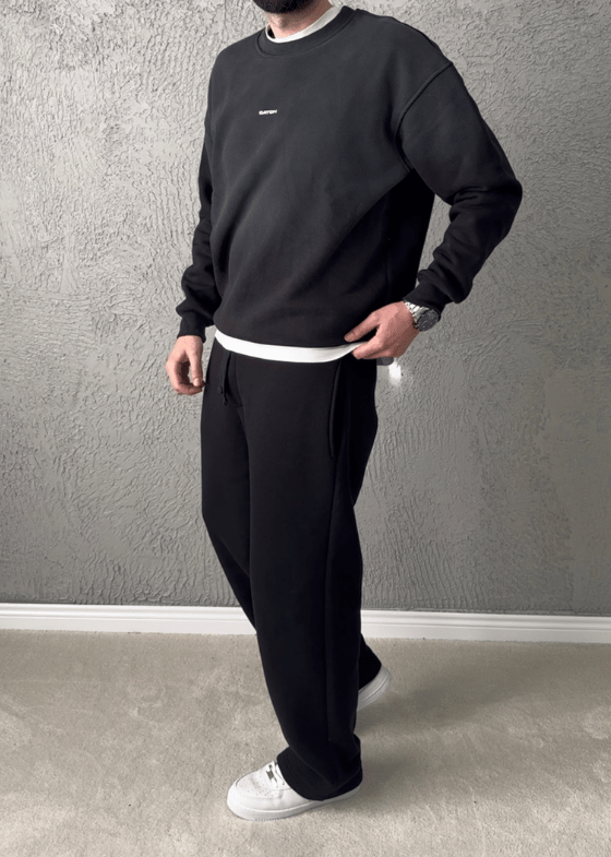 Premium Kalite Oversize Kalıp Sweat/ SİYAH - YKM04