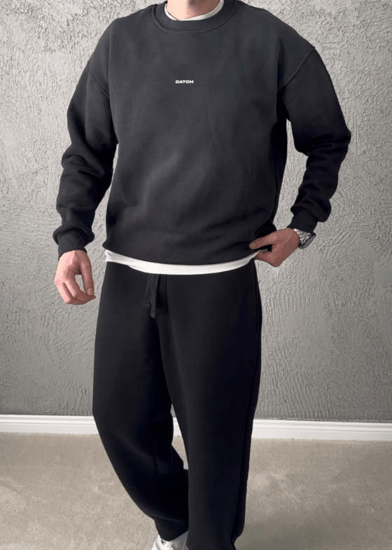 Premium Kalite Oversize Kalıp Sweat/ SİYAH - YKM04