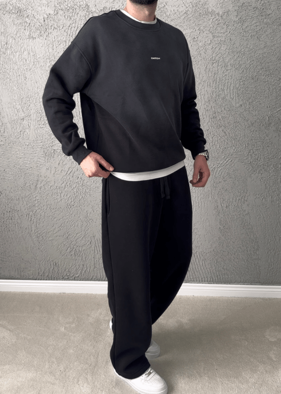 Premium Kalite Oversize Kalıp Sweat/ SİYAH - YKM04