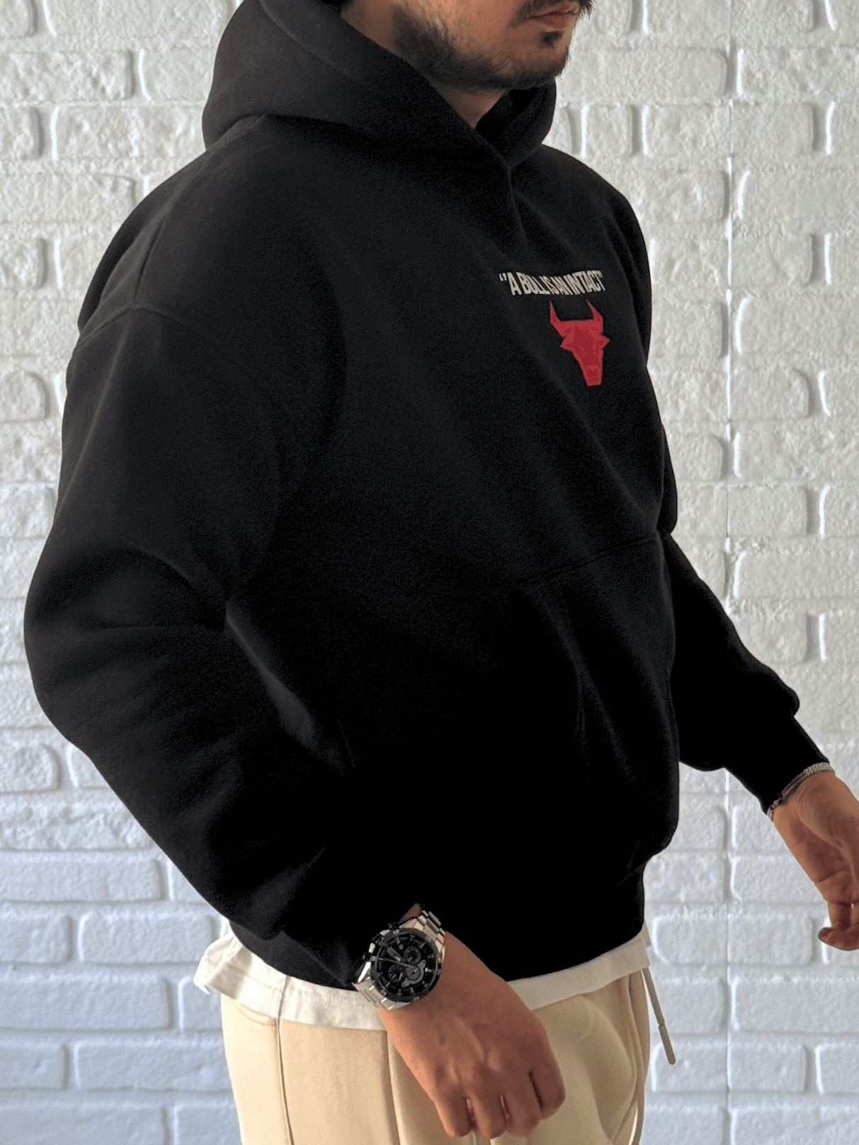 Premium Kalite Oversize Kalıp Yüksek Kaliteli Baskı Sweatshirt- Siyah / SWT01