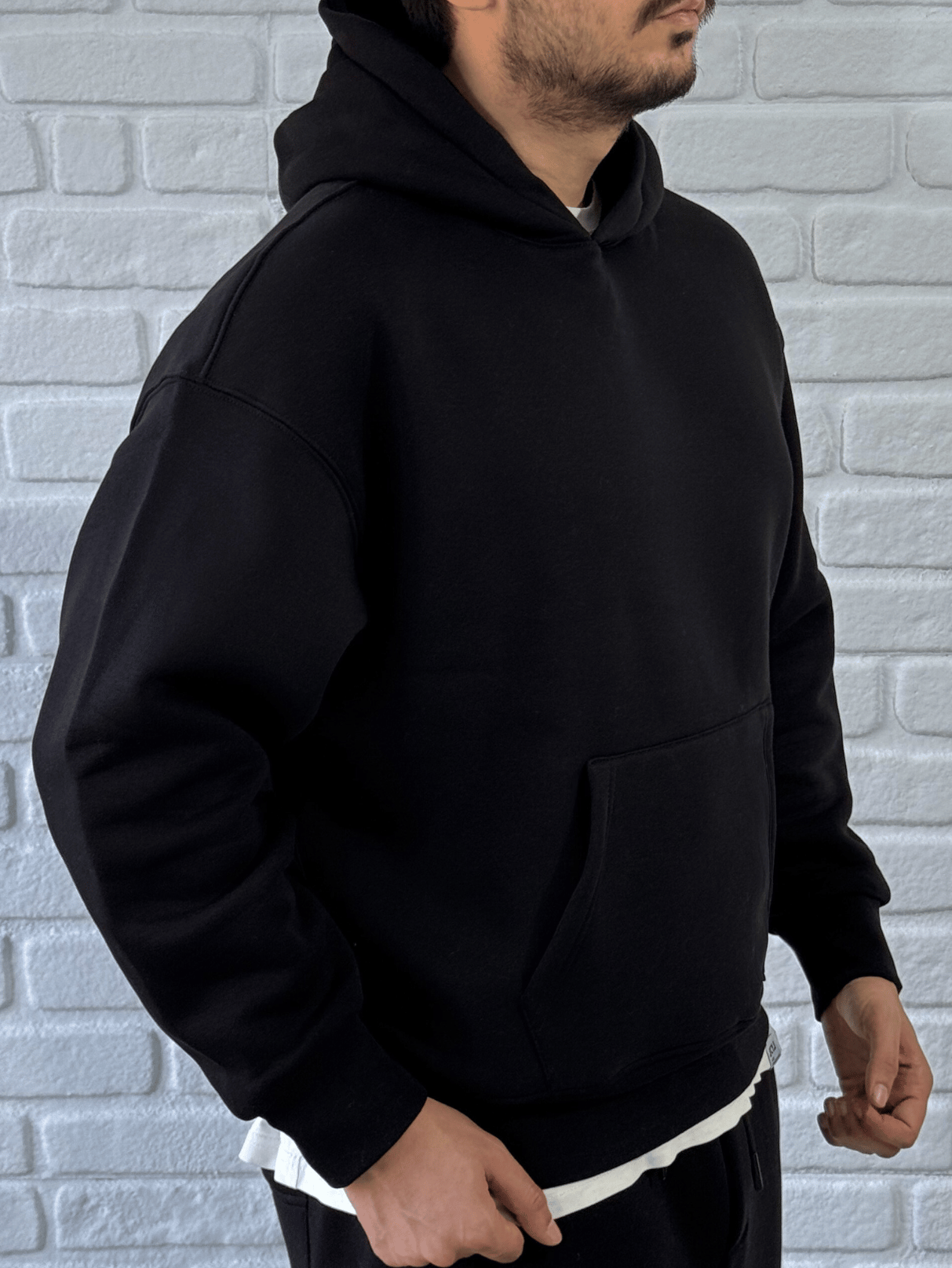 Premium Kalite Oversize Kalıp Yüksek Kaliteli Basic Sweatshirt-SİYAH/SWT5