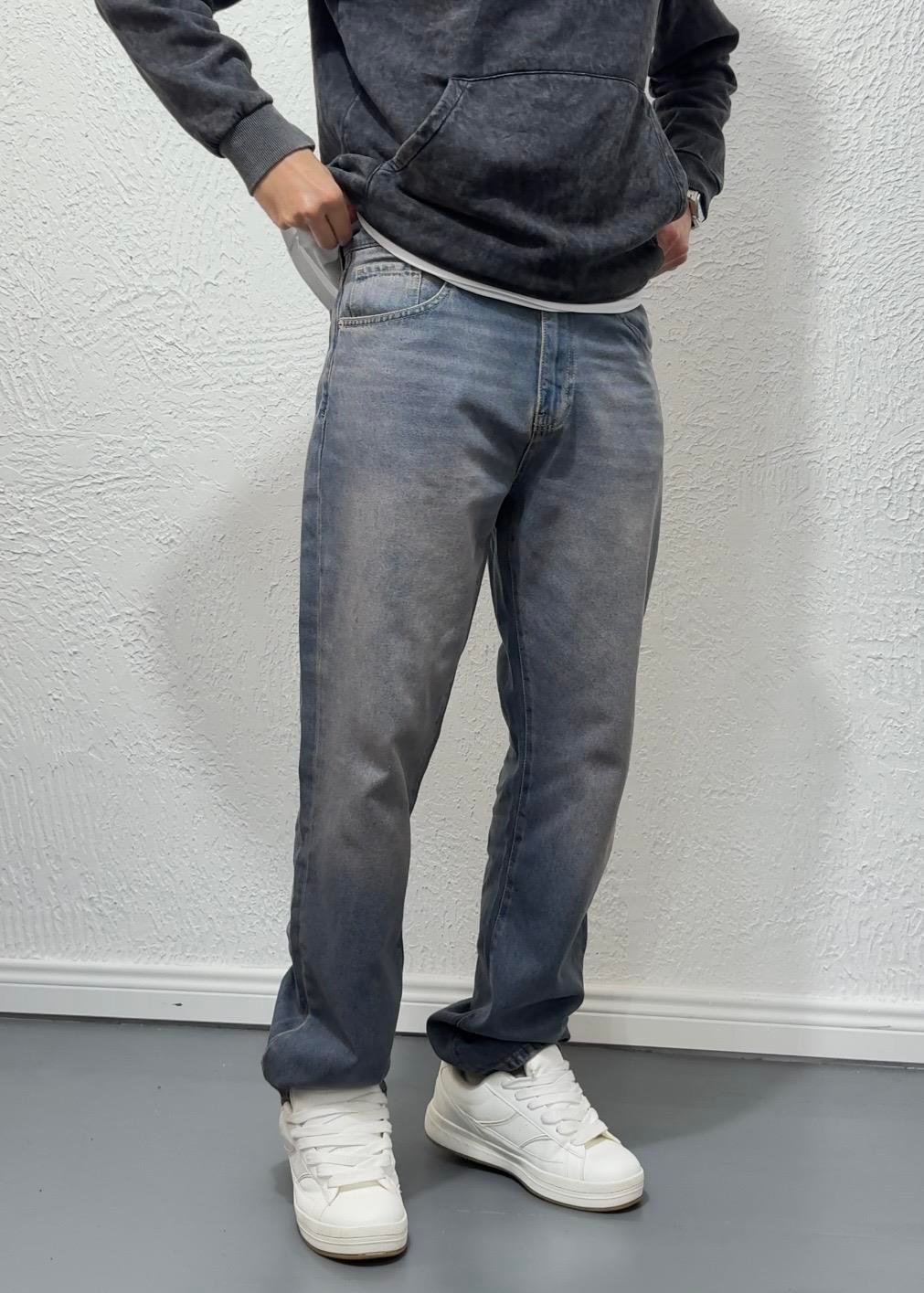 Yeni Sezon Baggy Jean / Açık Mavi Taşlamalı - GRJ08 