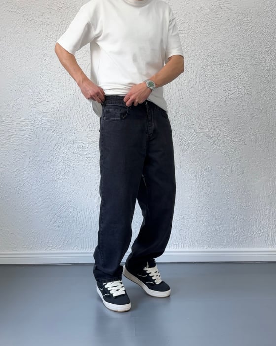 Yeni Sezon Giesto Retro Baggy  Jean / Siyah - GST02