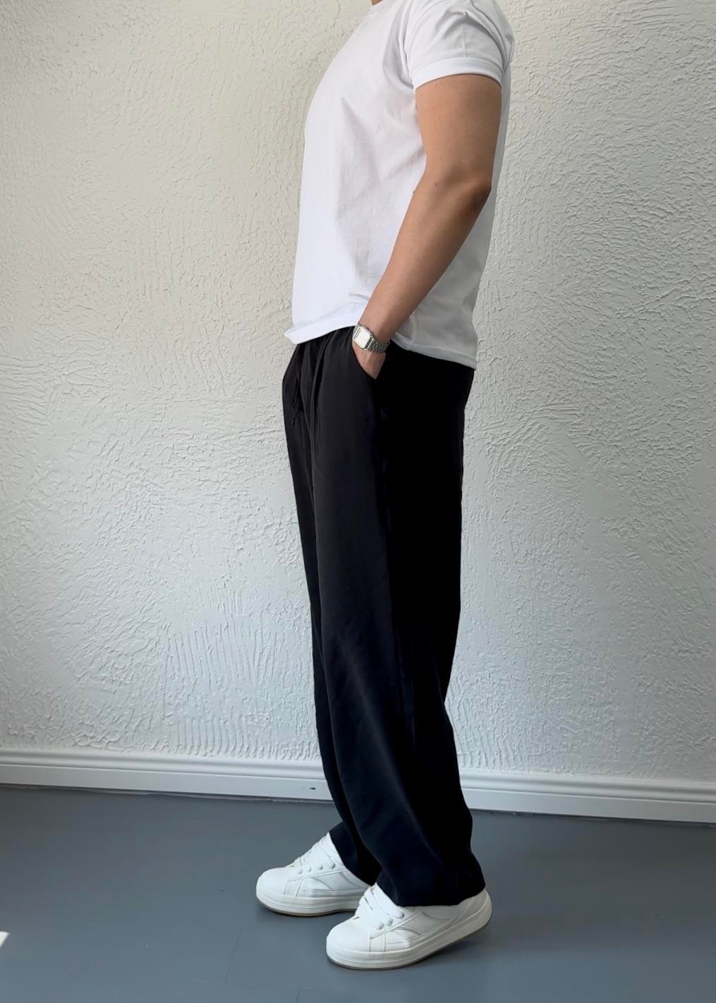Yüksek Kalite Modal Kumaş Baggy Pantolon / LACİVERT- MDL04