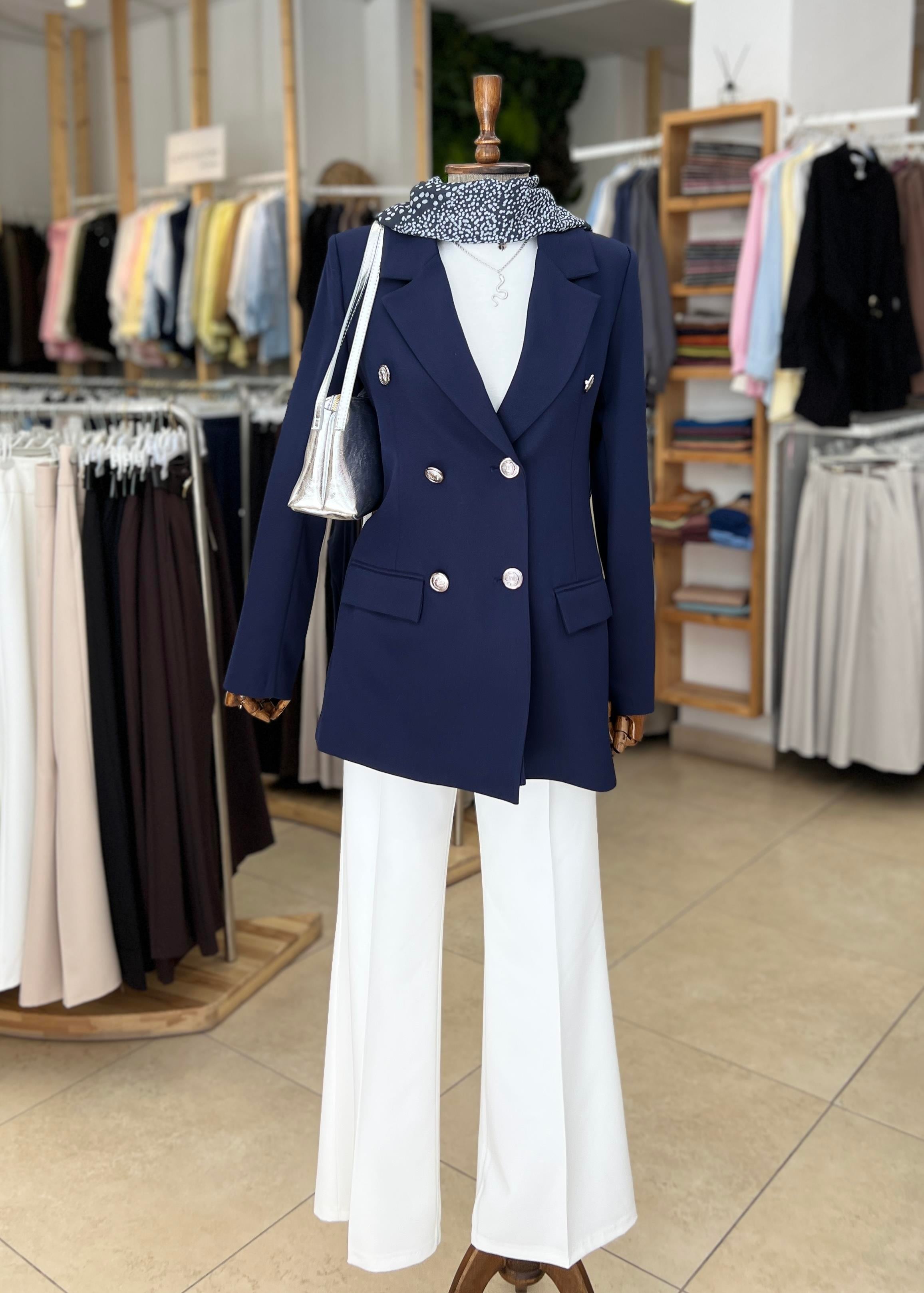  KOLU DÜĞME DETAYLI BLAZER CEKET