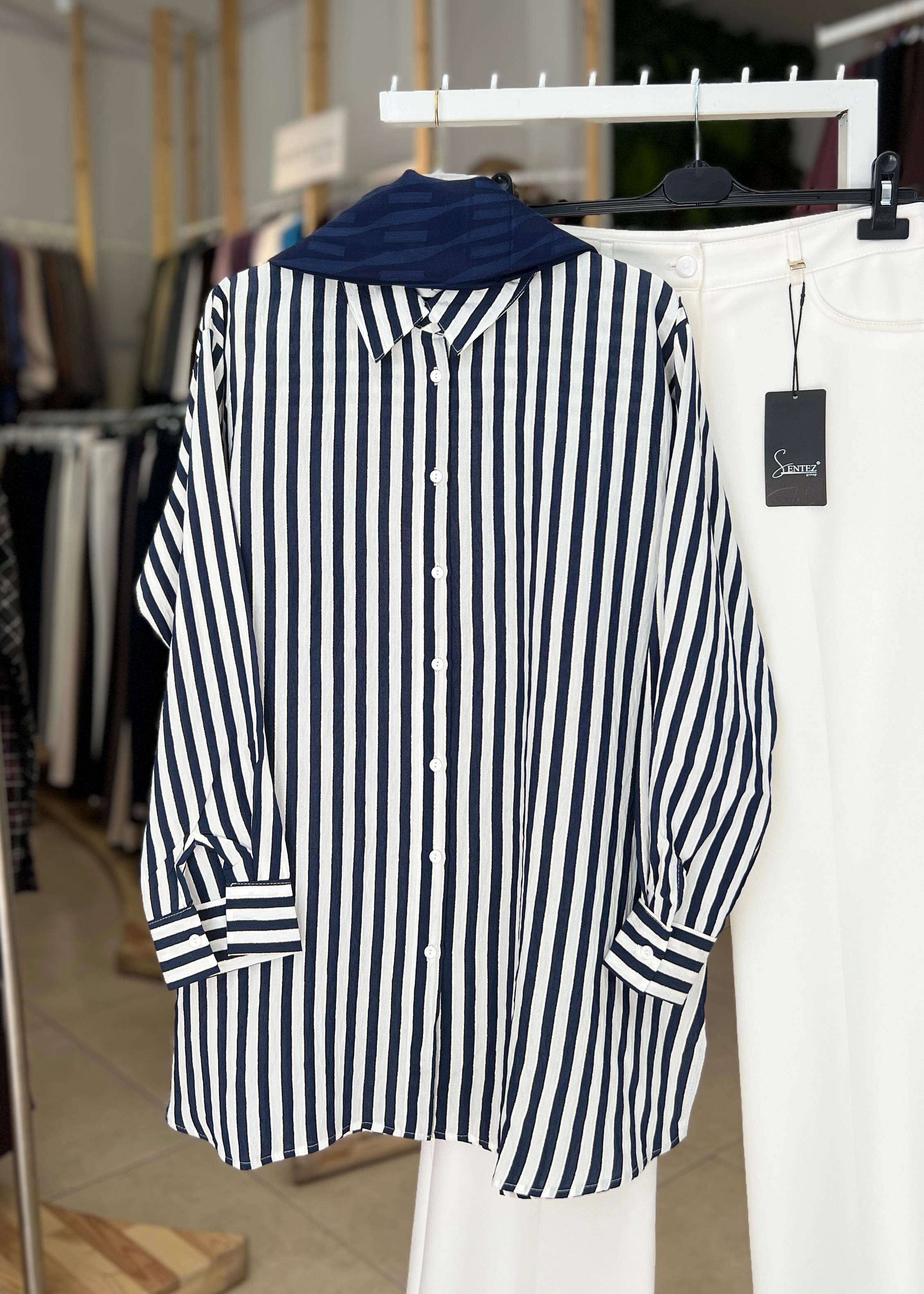  SİMLİ ÇİZGİLİ GÖMLEK